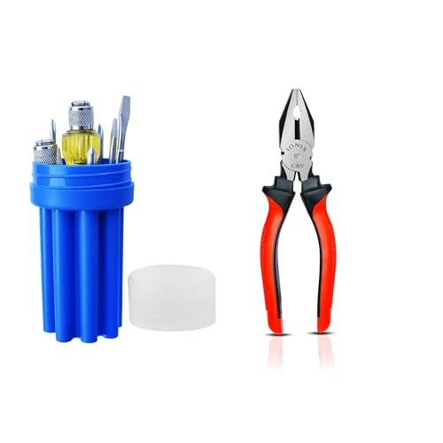 IONIX Hand Tool Set, Tool Set for Home use, Tool kit for Home use, Essential Tool kit for Home, Tool Set for Home use (Screwdriver and Plier Set) - Image 1