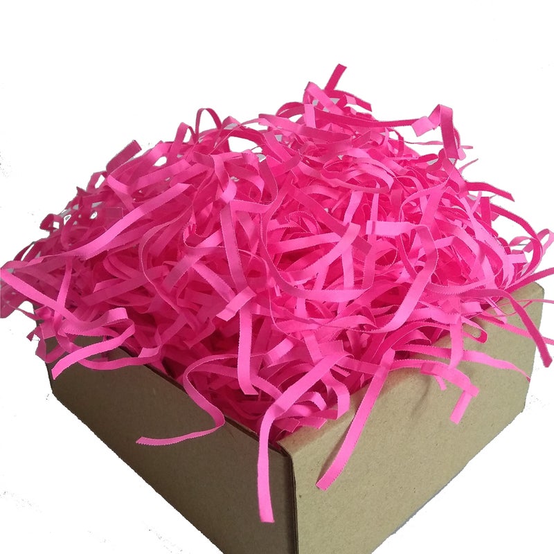 PN PRISM Shredded Paper for Packing, 200 GMS, Pink Paper Shred, Paper Grass, Decorative Paper Fillers for DIY Crafts, Packing Material, New Year, Christmas Decoration - Image 1