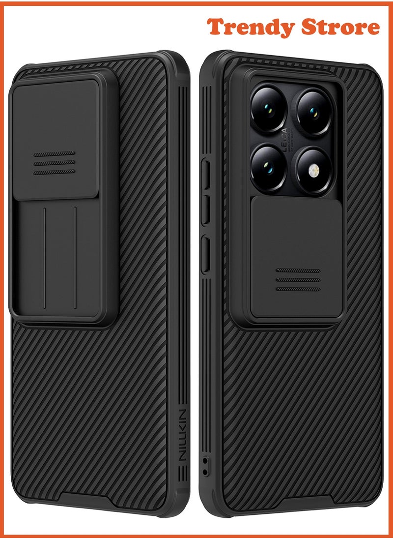 Nillkin For Xiaomi 14T Pro Case, Camera Lens Protection Slide Cover, TPU and PC Shockproof Bumper Back Cover, Anti-Fingerprint Mobile Phone Case, Slim Fit Protective Casing  - Image 1