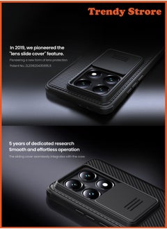 Nillkin For Xiaomi 14T Pro Case, Camera Lens Protection Slide Cover, TPU and PC Shockproof Bumper Back Cover, Anti-Fingerprint Mobile Phone Case, Slim Fit Protective Casing  - Image 2