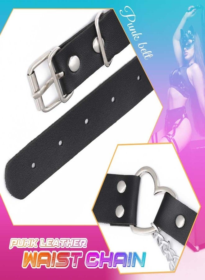 CLOACE Leather Waist Chain Belt Heart Rave Belt for Women - Image 5