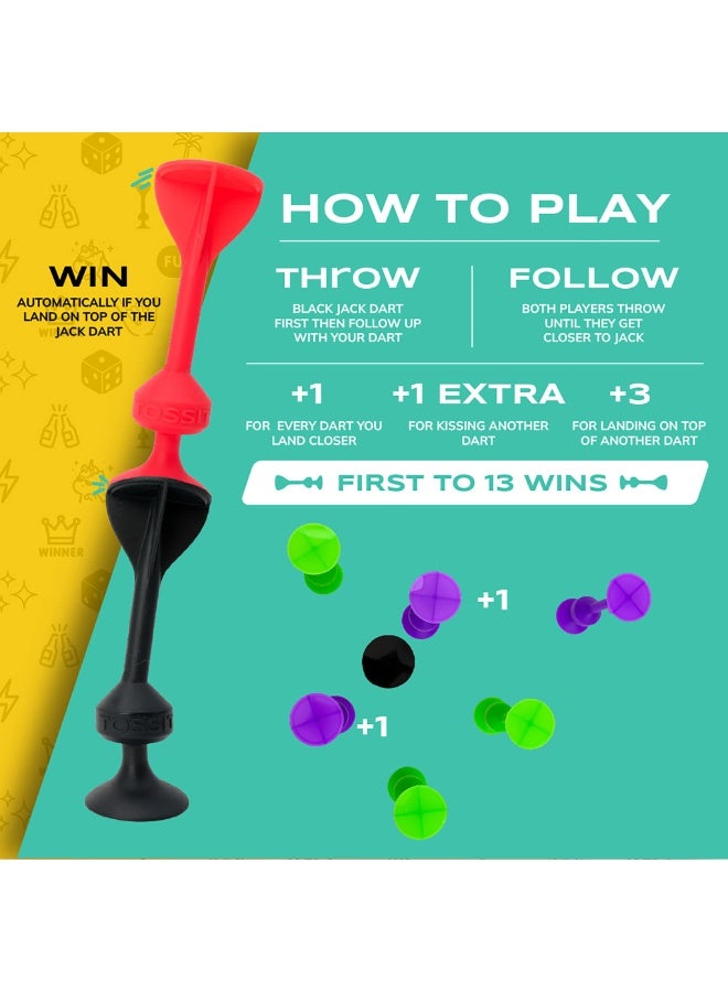 توسيت TOSSIT Game: Blue and Yellow Perfect Silicone Suction Cup Dart Game For Family And Parties, Sticky Dart Shooting Game For Indoor And Outdoor Fun, Perfect Gift - Starter Pack - Image 3