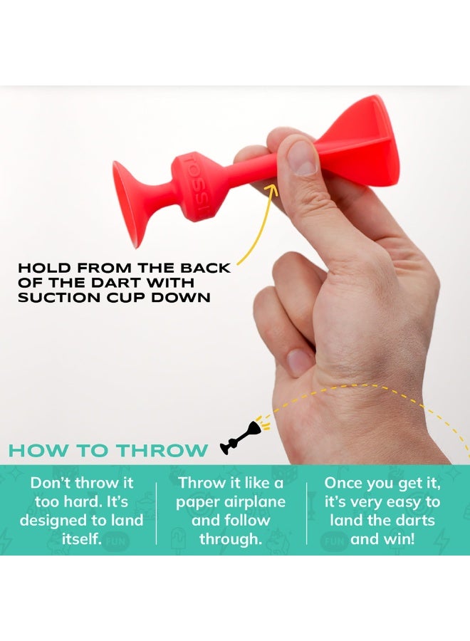 توسيت TOSSIT Game: Blue and Yellow Perfect Silicone Suction Cup Dart Game For Family And Parties, Sticky Dart Shooting Game For Indoor And Outdoor Fun, Perfect Gift - Starter Pack - Image 4