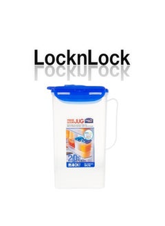 LOCK & LOCK LocknLock 2L Fridge Door Jug with Resealable Flip-Top - Airtight, BPA-Free, Microwave, Freezer, and Dishwasher Safe  - Image 2