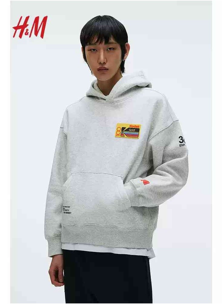 H and M - HM New Casual And Fashionable Loose Printed Hoodie - Image 1