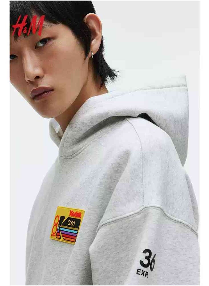 H and M - HM New Casual And Fashionable Loose Printed Hoodie - Image 1