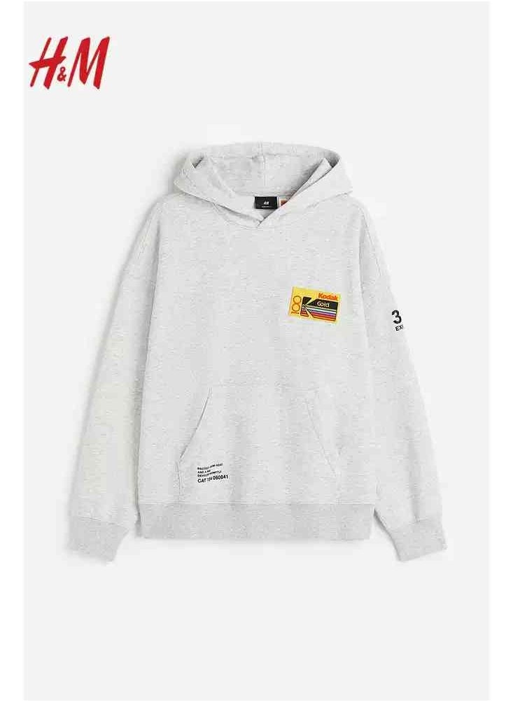 H and M - HM New Casual And Fashionable Loose Printed Hoodie - Image 1