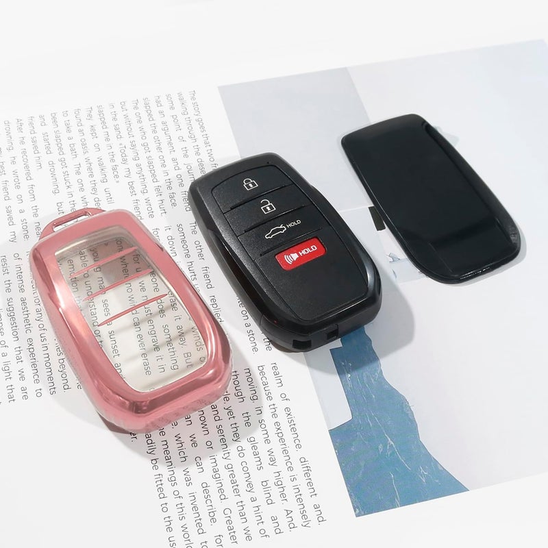 REMOCH Transparent Pink Key Fob Cover for Toyota - Image 2