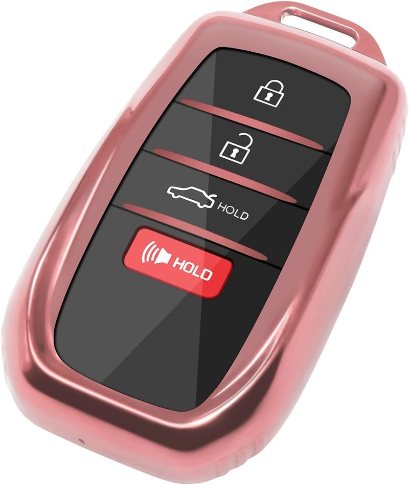 REMOCH Transparent Pink Key Fob Cover for Toyota - Image 1