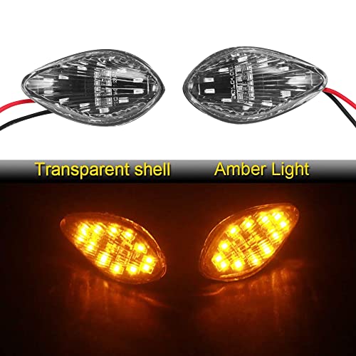 HUSUKU LED Front Flush Mount Turn Signal Light Brake Blinker Indicator Market Lamp for Honda Grom 2014-2018 -Smoke Lens (Pack of 2) (Transparent Len) - Image 4
