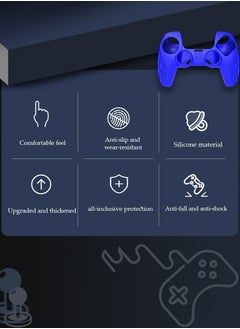 IINE Sony 5  Technological Texture Design PS5 Controller Skin Anti-Slip Silicone Skin Protective Cover Case for Playstation 5 DualSense Wireless Controller with Thumb Grip Caps Acessories  - Image 2