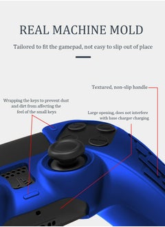 IINE Sony 5  Technological Texture Design PS5 Controller Skin Anti-Slip Silicone Skin Protective Cover Case for Playstation 5 DualSense Wireless Controller with Thumb Grip Caps Acessories  - Image 5