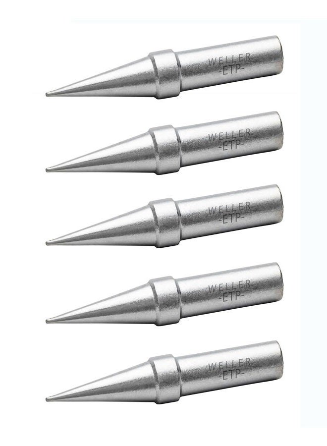 WELLER Genuine WE1010 Soldering Tip Set (ETP-5), Conical, 0.031" / 0.8 mm, 5 PCS - Image 1