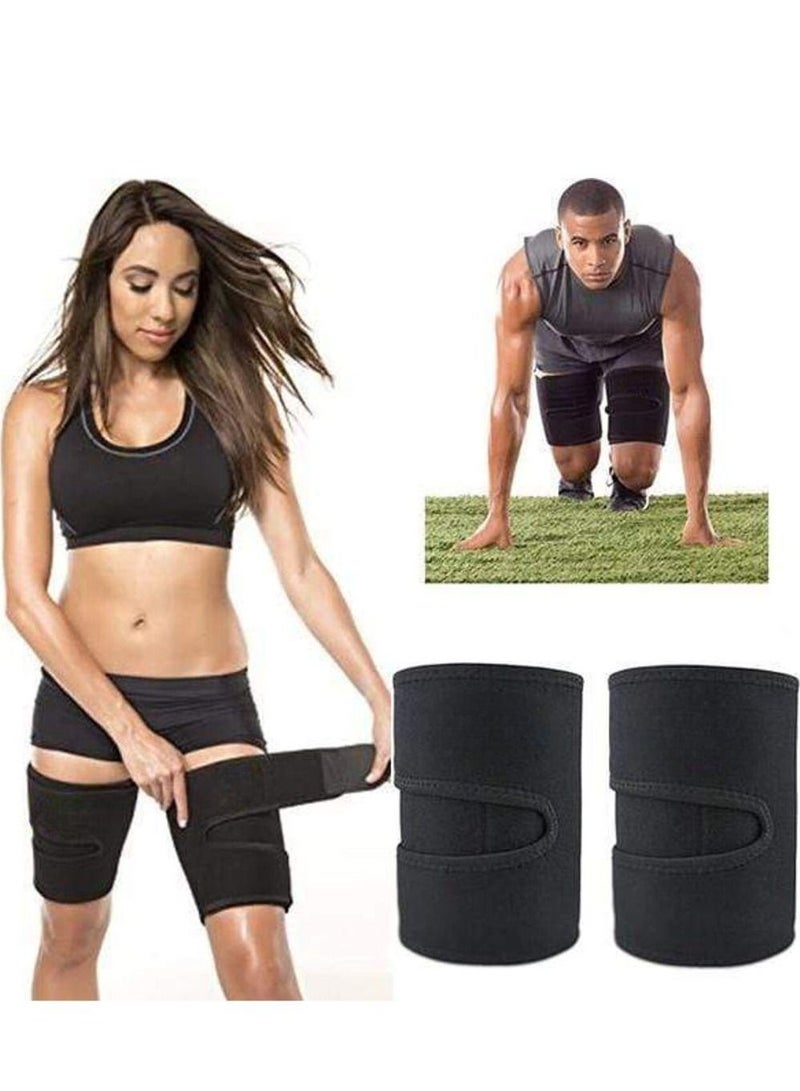 Pair Of Leg Thigh Trimmer Belt, Sweat Leg Shaping Band, Fitness Running Sweat Slim Body Shaper For Weight Loss And Sports Workouts Large Size - Image 1