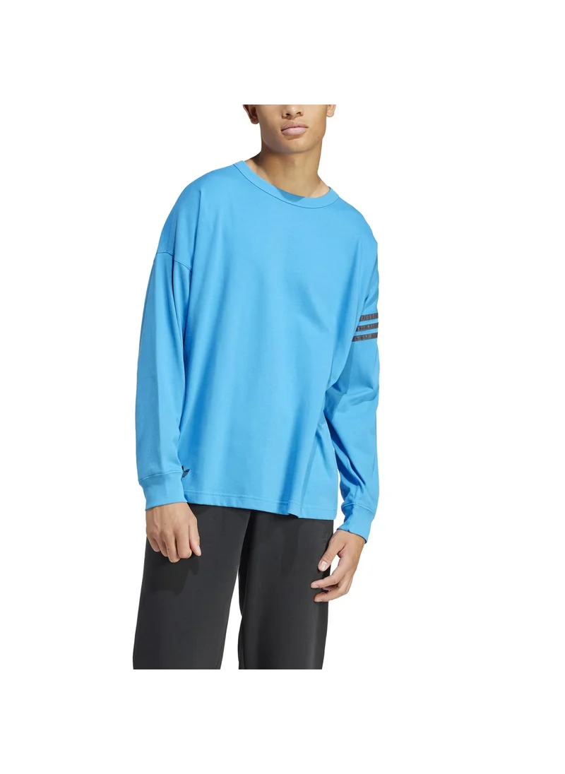 اديداس adidas NEUCLASSIC LS Blue Originals Men T-SHIRTS
