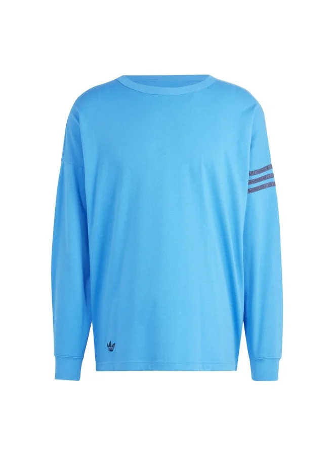اديداس adidas NEUCLASSIC LS Blue Originals Men T-SHIRTS