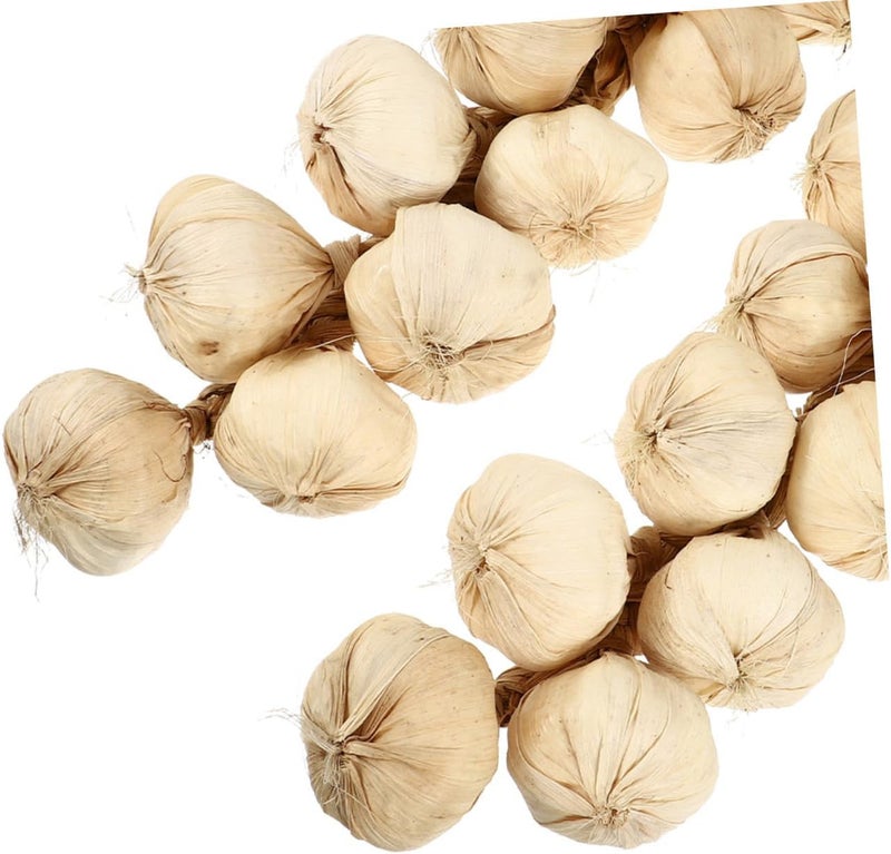 ABOOFAN 2Pcs Hanging Fake Garlic Models Artificial Vegetables for Home Decor Farmhouse Style Photography Props Harvest Festival Decorations Thanksgiving Daily Use - Image 1