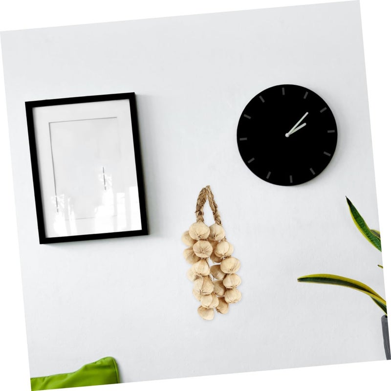 ABOOFAN 2Pcs Hanging Fake Garlic Models Artificial Vegetables for Home Decor Farmhouse Style Photography Props Harvest Festival Decorations Thanksgiving Daily Use - Image 2