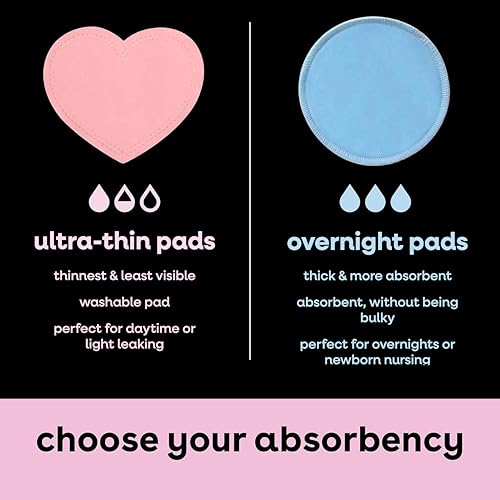 Bamboobies Women’s Nursing Pads, Reusable and Washable for Daily Use, Leak-Proof Pads for Breastfeeding, Pink, 12 Pads - Image 4