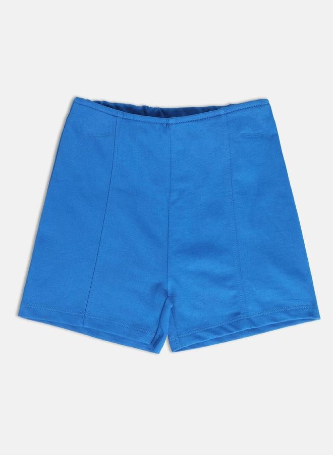 MINIKLUB Girls Cotton Plain Casual Shorts - Image 1