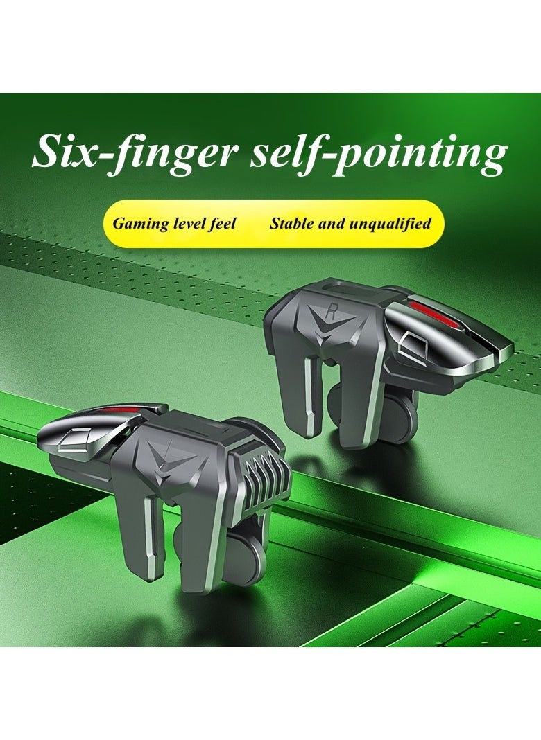 Generic G21 Mobile Game Trigger For Phone, Gaming Controller, Gamepad Joystick Aim Shooting L1 R1 Alloy Key on For IPhone Android, gaming gift  - Image 1