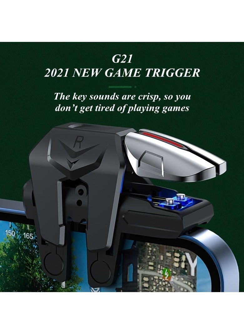 Generic G21 Mobile Game Trigger For Phone, Gaming Controller, Gamepad Joystick Aim Shooting L1 R1 Alloy Key on For IPhone Android, gaming gift  - Image 4