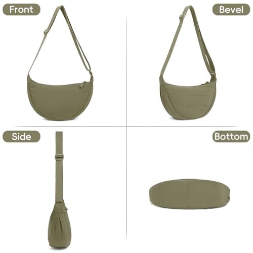 GUSTAVE® Crossbody Bags for Women and Men, Fashion Minimalistic Nylon Hobo Bag, Unisex Lightweight Shoulder Bag with Adjustable Strap, Water-Resistant, Compact Yet Spacious, 33x10x17cm - Image 5