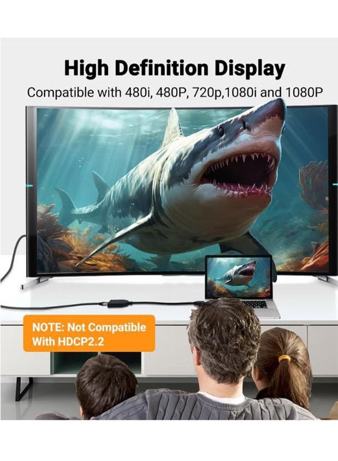 HDMI Splitter Cables Male 1080P to Dual HDMI Female 1 to 2 Way HDMI Splitter Adapter Cable for HDTV HD, LED, LCD, TV, Support Two TVs at The Same Time  - Image 3