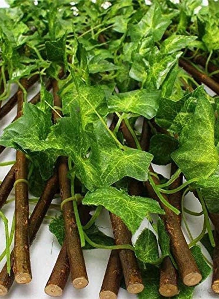HYXC Expandable Wooden Fence with Artificial Green Leaves Decoration for Balcony,WOODEN FENCE - Image 2