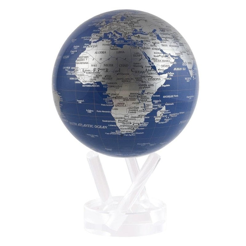 MOVA Globe Metallic Blue and Silver 4.5"" - Image 1