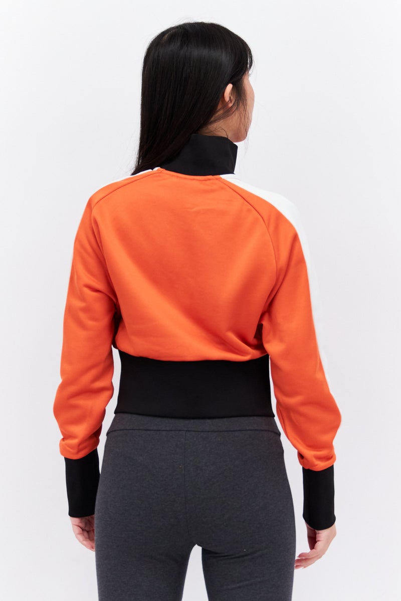 PUMA Women Sportswear Fit Long Sleeve Outdoor Jacket, Orange Combo - Image 3