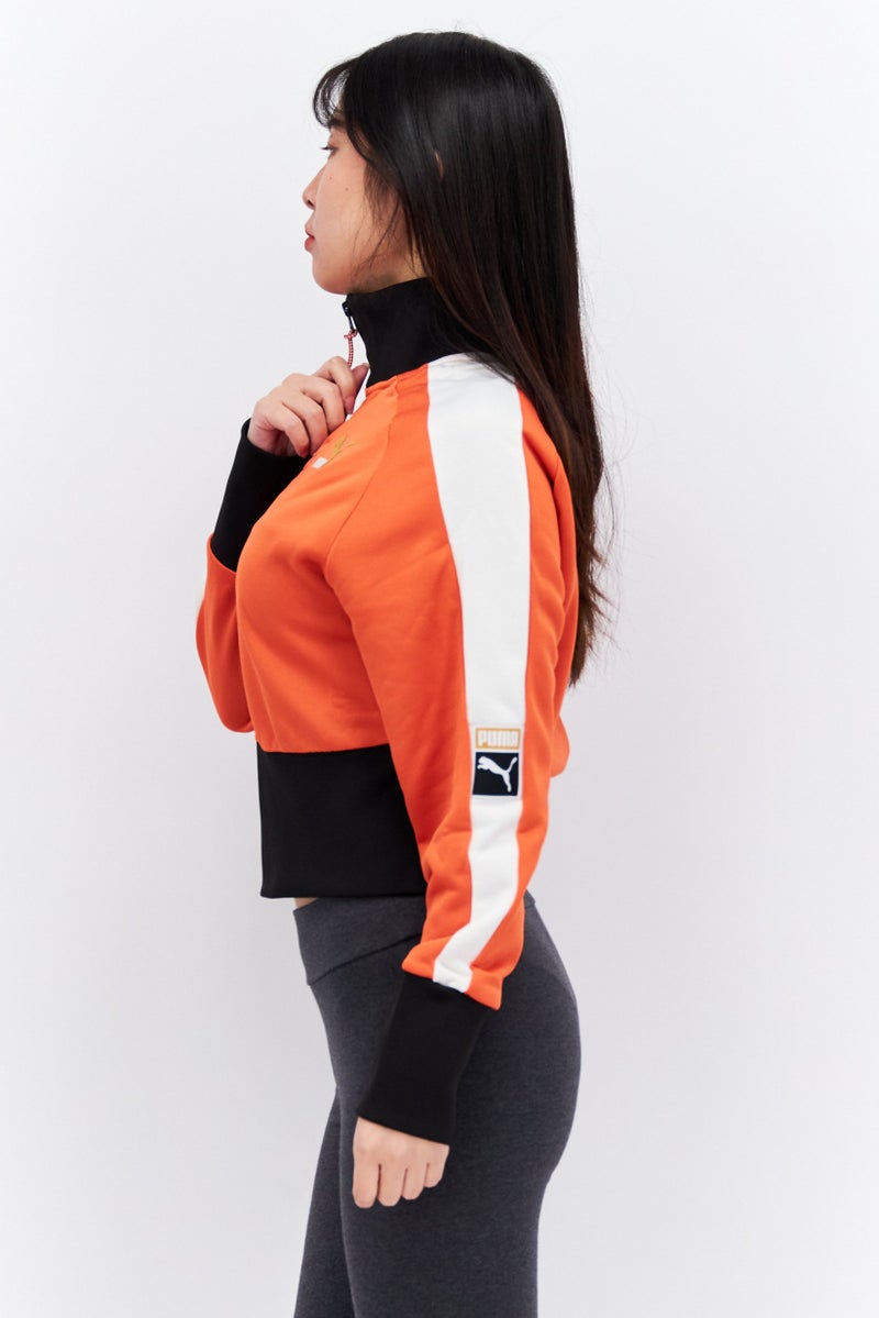 PUMA Women Sportswear Fit Long Sleeve Outdoor Jacket, Orange Combo - Image 2