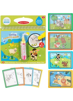 YelaJoy Water Coloring Books for Toddlers, Water Painting Book for Kids 3-5, Paint with Water Drawing Books for 2-4, Mess Free Coloring Books, Travel Toys for Girls Boys Birthday Gifts  - Image 4