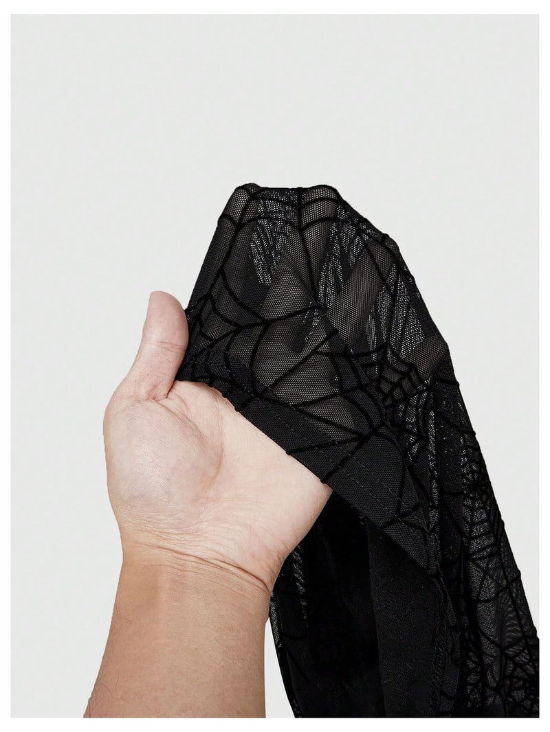 Verdusa Women's Y2k Gothic Goth Halter Top Mesh Sheer Backless Going Out Tops Emo Grunge Clothes Rave Outfits Black Small - Image 2