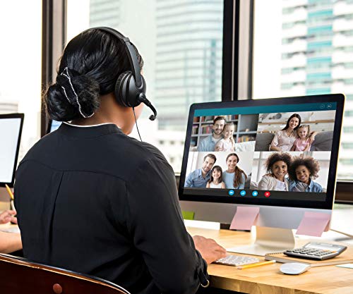 Aluratek Wired USB Stereo Headset AWHU02FB –Over-Ear Headphones, with Noise Cancelling Boom Mic Built-in Microphone, Hi-Fi Sound, Hearing Aid Headband, Soft Earpads Ideal for Gaming, Calls, and Music - Image 5