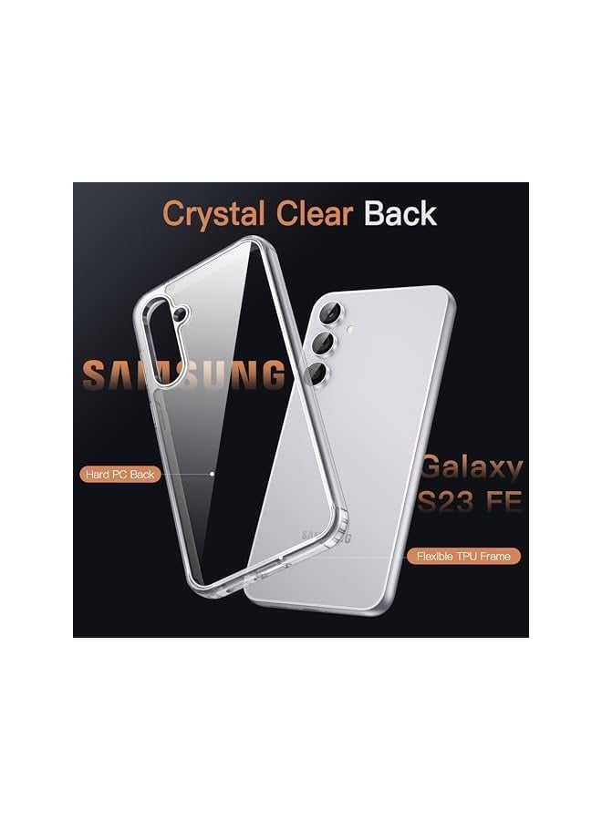 Jetech Case for Galaxy S23 FE 6.4-Inch, Non-Yellowing Shockproof Bumper Protective Phone Cover, Anti-Scratch Hard PC Back (Clear) - Image 3