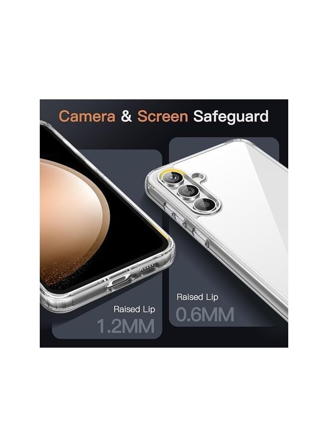 Jetech Case for Galaxy S23 FE 6.4-Inch, Non-Yellowing Shockproof Bumper Protective Phone Cover, Anti-Scratch Hard PC Back (Clear) - Image 4