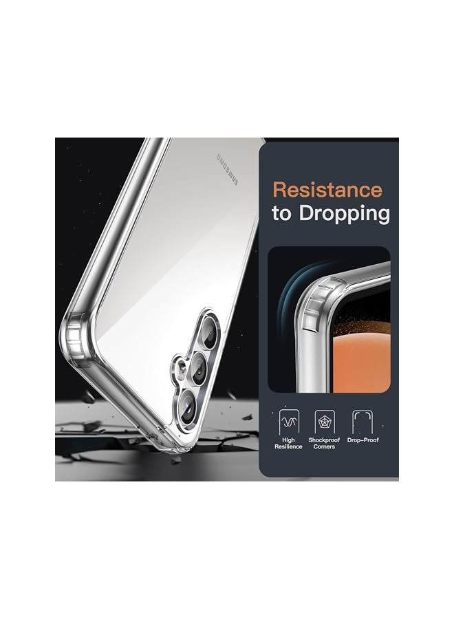 Jetech Case for Galaxy S23 FE 6.4-Inch, Non-Yellowing Shockproof Bumper Protective Phone Cover, Anti-Scratch Hard PC Back (Clear) - Image 5