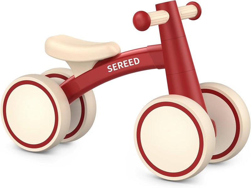 SEREED Baby Balance Bike for 1 Year Old Boys Girls 12-24 Month Toddler Balance Bike, 4 Wheels Toddler First Bike, First Birthday Gifts - Image 1