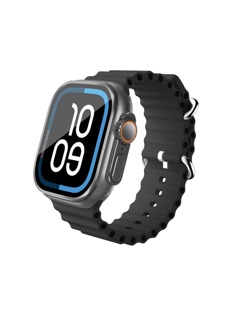 Moxedo Moxedo Lexor+ Smart Watch for Android & iOS with 2.04" Super AMOLED Display – Bluetooth Calling, Chat GPT, 100+ Sports Modes, Fitness & Health Tracker, IP68 Waterproof – Black - Image 1