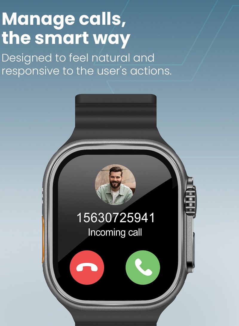 Moxedo Moxedo Lexor+ Smart Watch for Android & iOS with 2.04" Super AMOLED Display – Bluetooth Calling, Chat GPT, 100+ Sports Modes, Fitness & Health Tracker, IP68 Waterproof – Black - Image 4