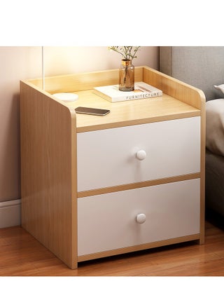 Minimalist Bedside Table, 40*32*26cm Nightstand End Table Side Table Storage Cabinet with Drawers Brown andWhite - pzsku/Z28D81818DEFD3DDF58CAZ/45/_/1734254091/c7b834a4-c3cf-4e75-af66-00578001c6a3