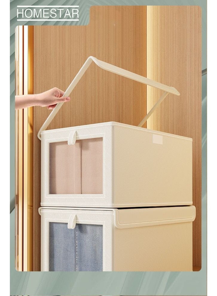 هومستر خزانة ملابس منظم, 2 حزمة خزانة منظمي وتخزين درج ملابس تخزين منظم, سلال التخزين الكبيرة القابلة للطي لتنظيم الملابس, الألعاب, الكتب, الرفوف,خزانة الملابس,خزانة الملابس - Image 5