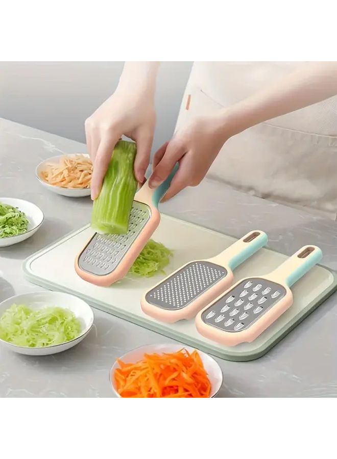 Stainless Steel Grater with Non Slip Rubber Handle For Cheese Vegetables Kitchen Tool - Image 1