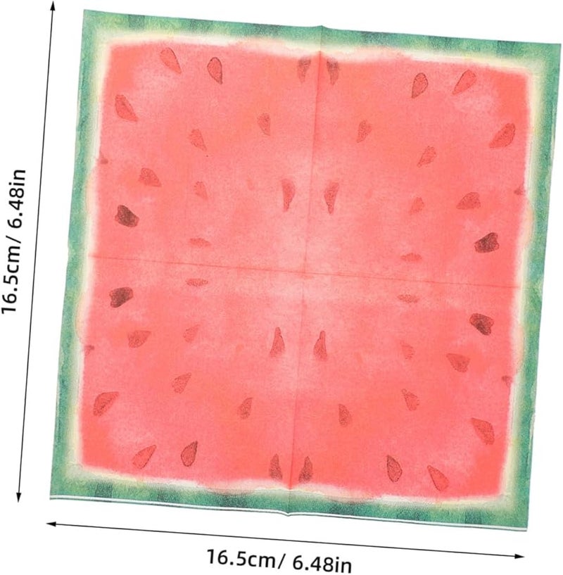 40pcs Watermelon Pattern Paper Napkins Strong Absorbent Skin Friendly for Birthday Party Holiday Dinner - Image 3