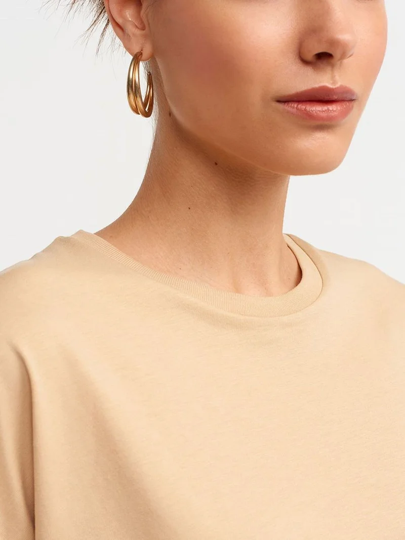 ديلفين DILVIN Women's Cotton Crew Neck T-Shirt