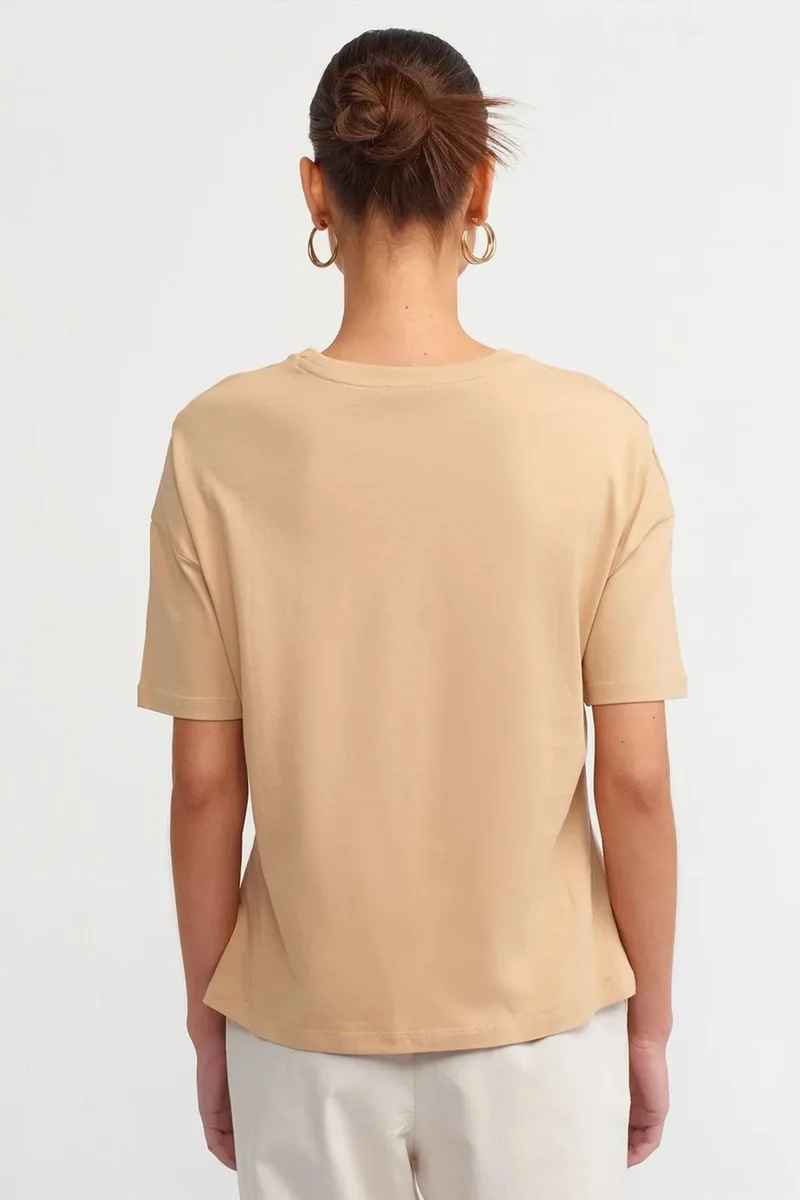 Dilvin DILVIN Women's Cotton Crew Neck T-Shirt