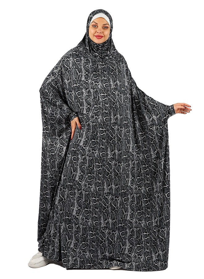 Zmurud Practical  Kuwaiti Jersey prayer dress  with headscarf from zmurud fashion - Image 1