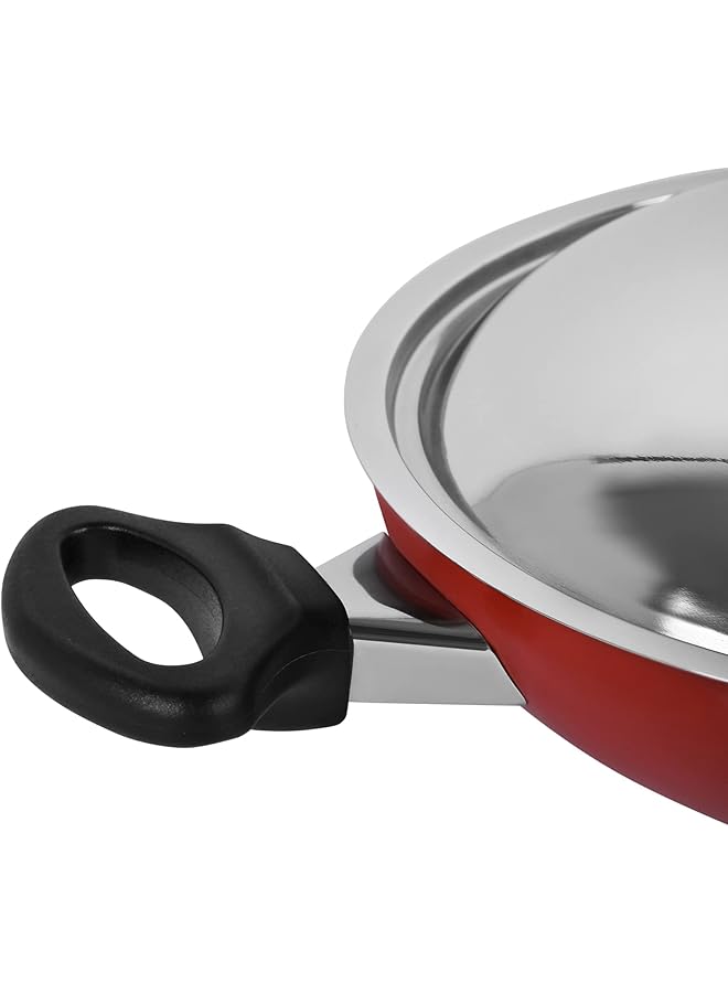 برستيج Pr15853 كاداي مع غطاء، أحمر، ارتفاع 3.1 سم × عرض 9.7 سم × عمق 0.1 سم، من الفولاذ المقاوم للصدأ - Image 5