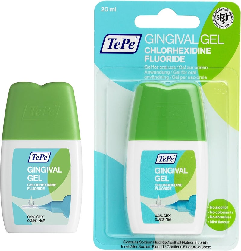 TePe Gingival Gel Mint Flavour Effective Against Plaque with Fluoride to Strengthen The Enamel and Prevent Cavities - Image 1